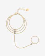 Waterproof Layered Hand Chain Bracelet