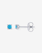 Waterproof Turquoise Stud and Huggie Earring Set