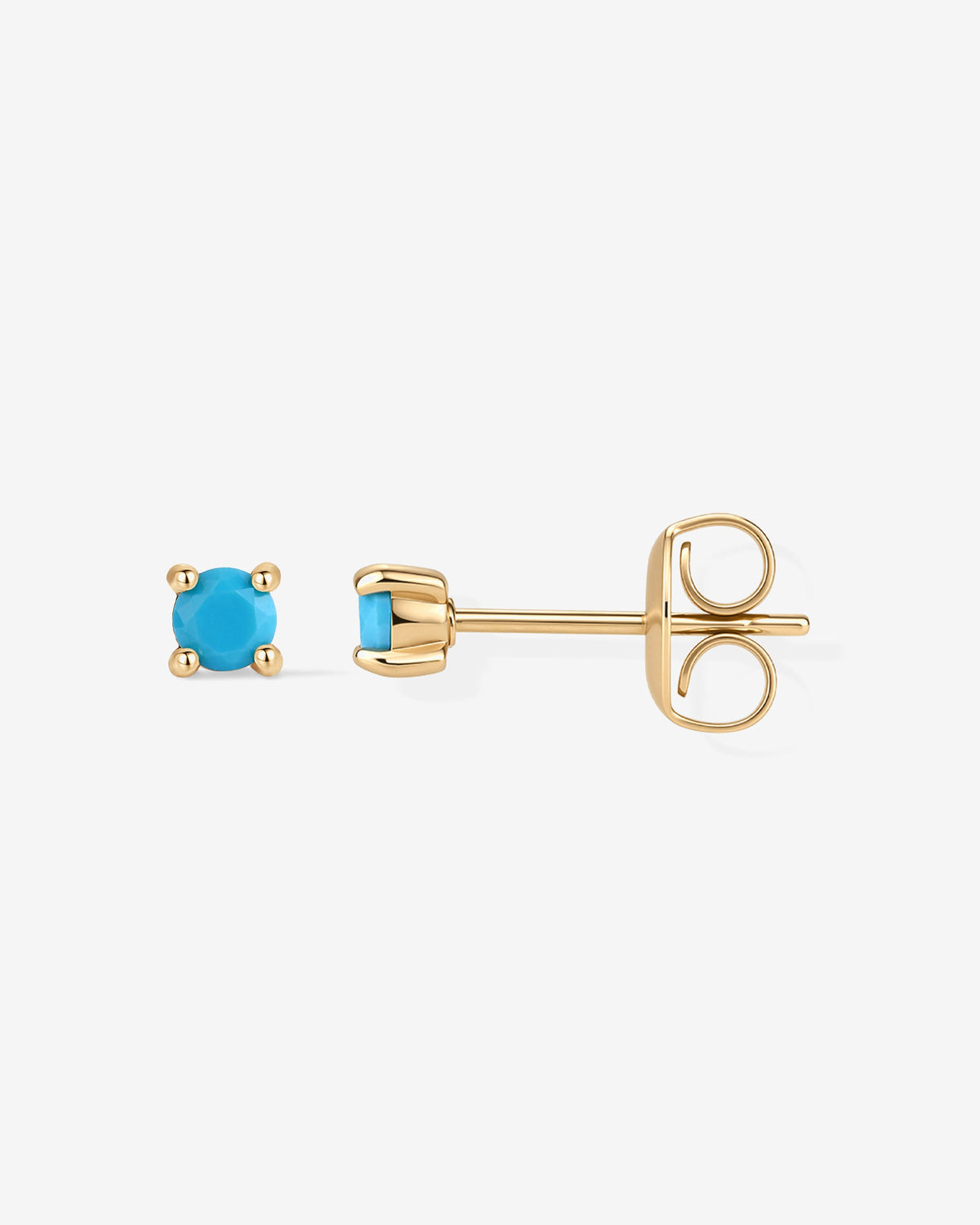 Waterproof Turquoise Stud and Huggie Earring Set