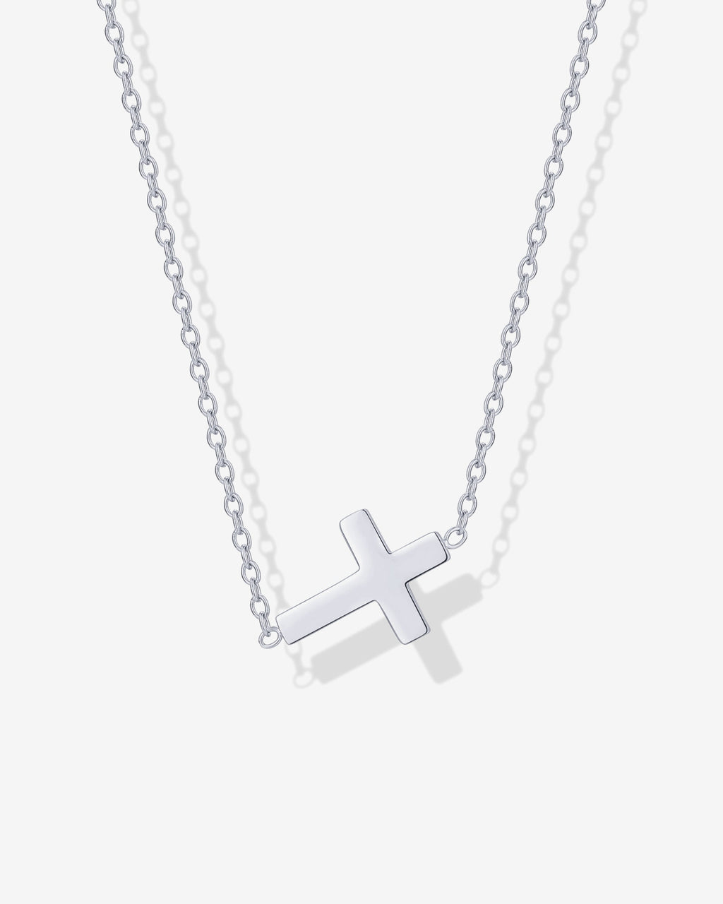 Dainty Sideways Cross Necklace