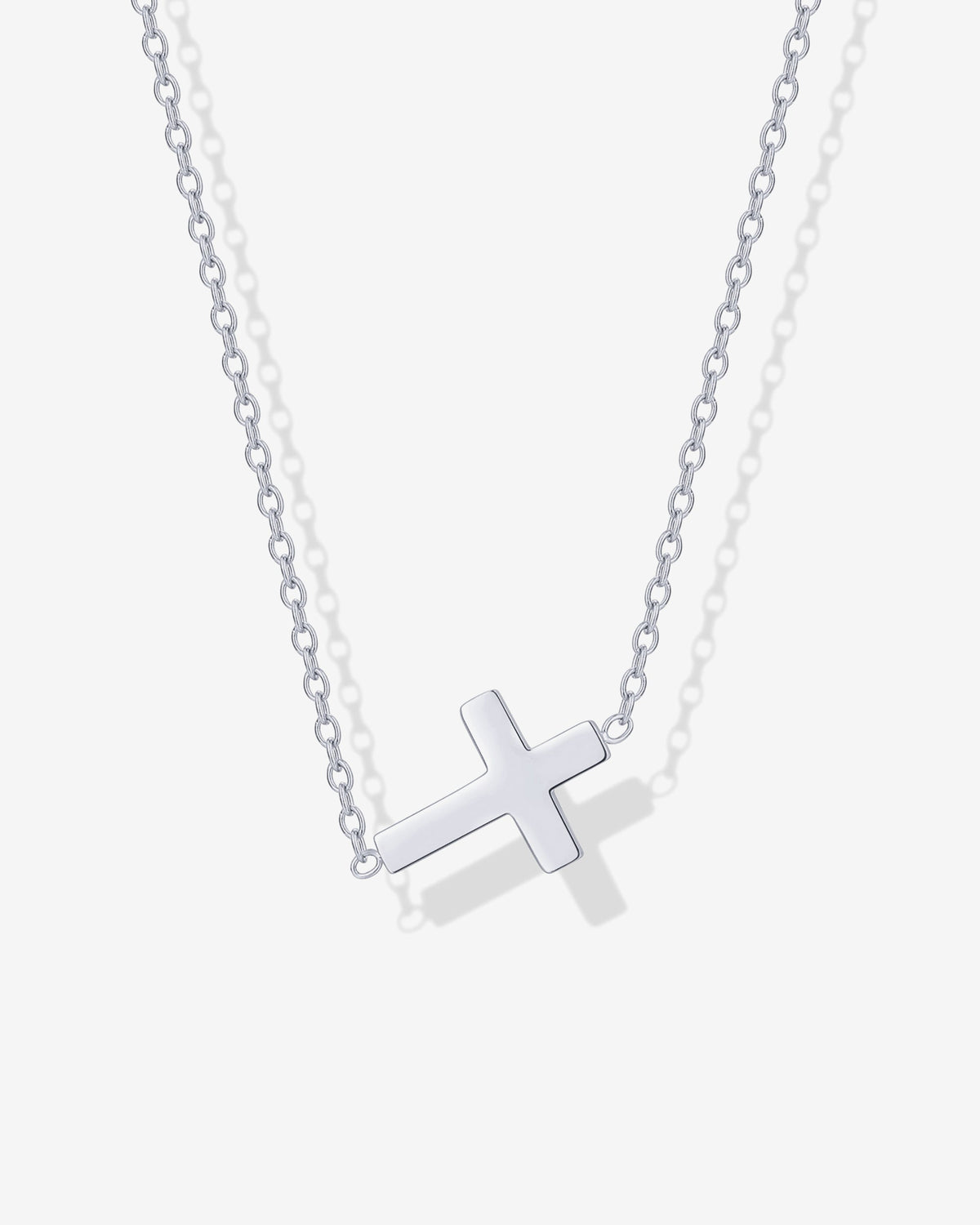 Dainty Sideways Cross Necklace