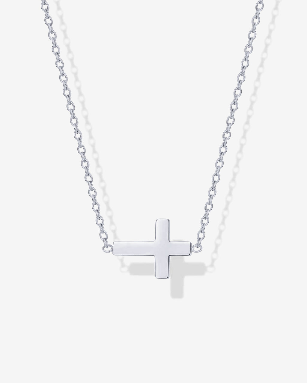 Dainty Sideways Cross Necklace