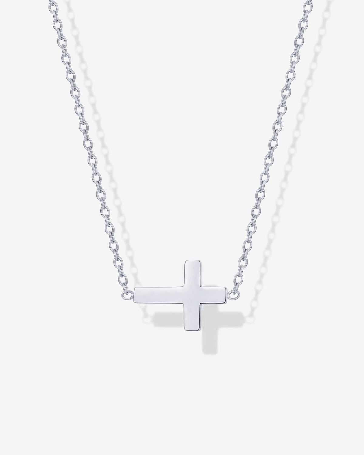 Dainty Sideways Cross Necklace