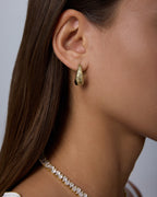 Waterproof Starburst Chunky Huggie Hoops