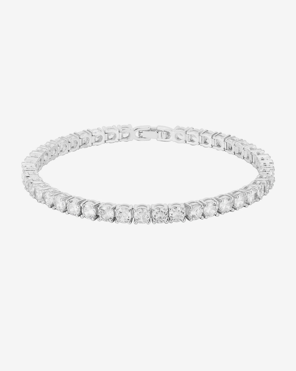 Sparkling 4mm Round Cut Cubic Zirconia Tennis Bracelet