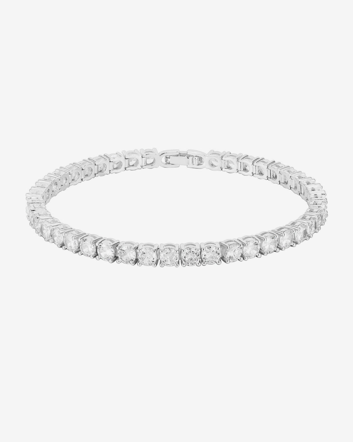 Sparkling 4mm Round Cut Cubic Zirconia Tennis Bracelet
