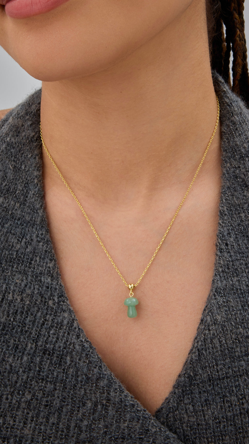 Gemstone Shroom Necklace