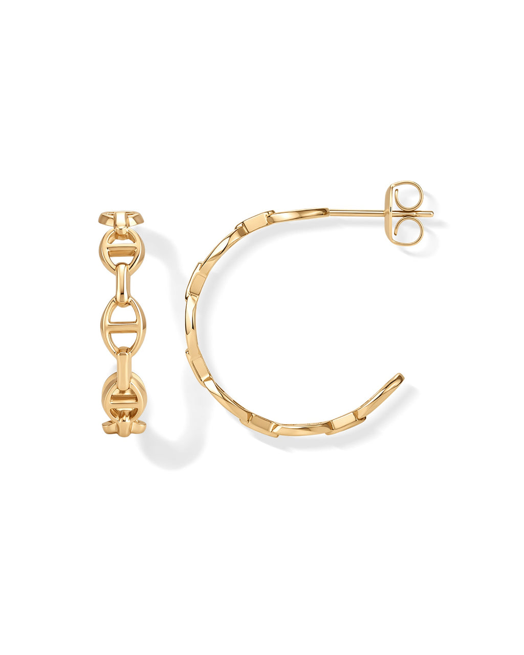 Waterproof Chain Link Hoop Earrings