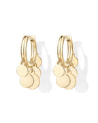 Waterproof Round Charm Dangle Earrings