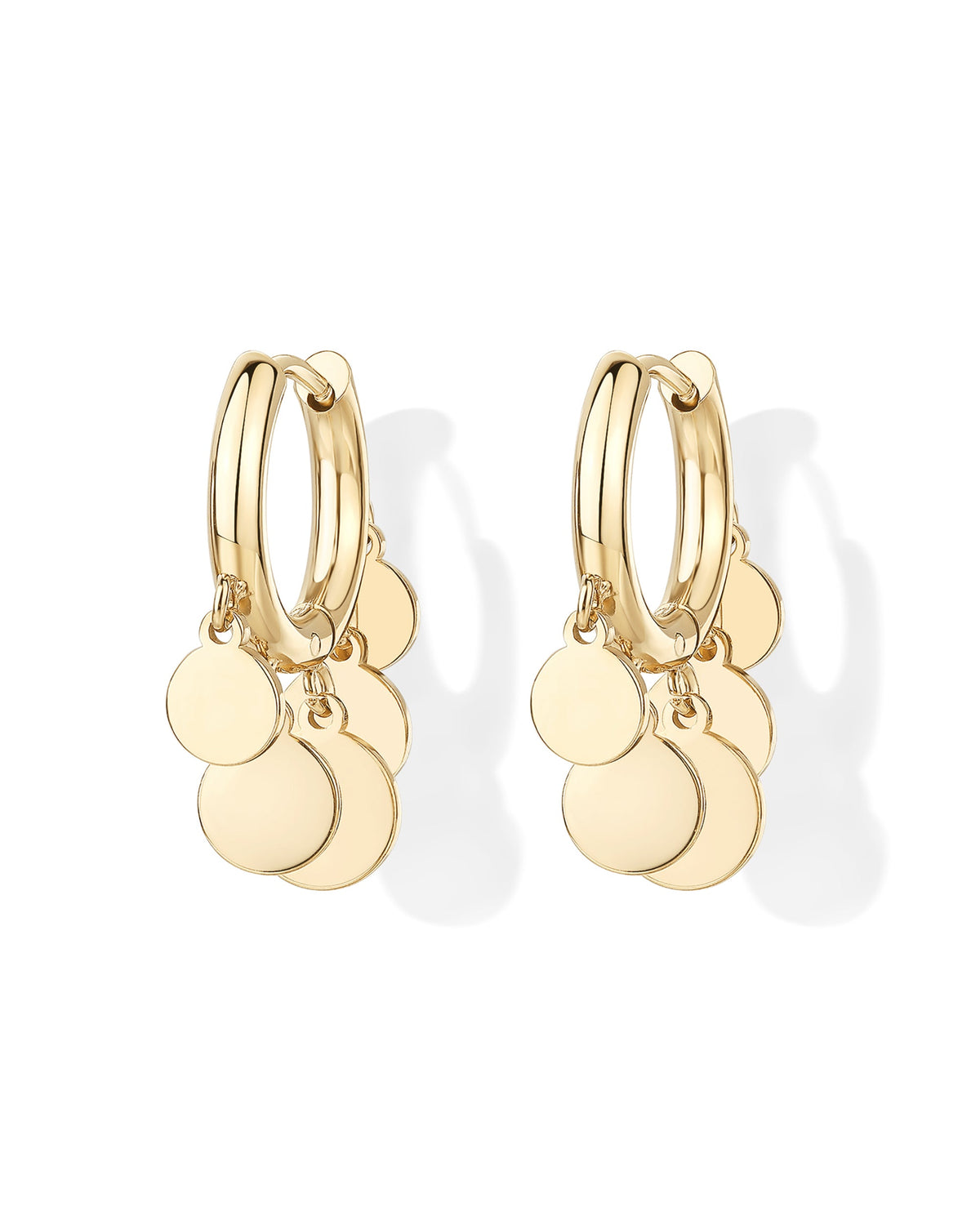 Waterproof Round Charm Dangle Earrings