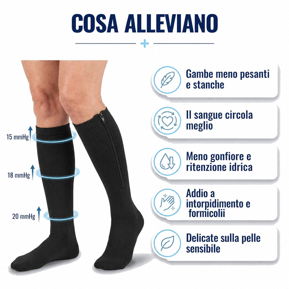 Calze a Compressione con Zip Covexia™