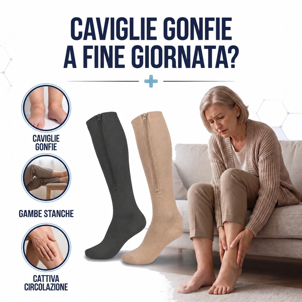 Calze a Compressione con Zip Covexia™