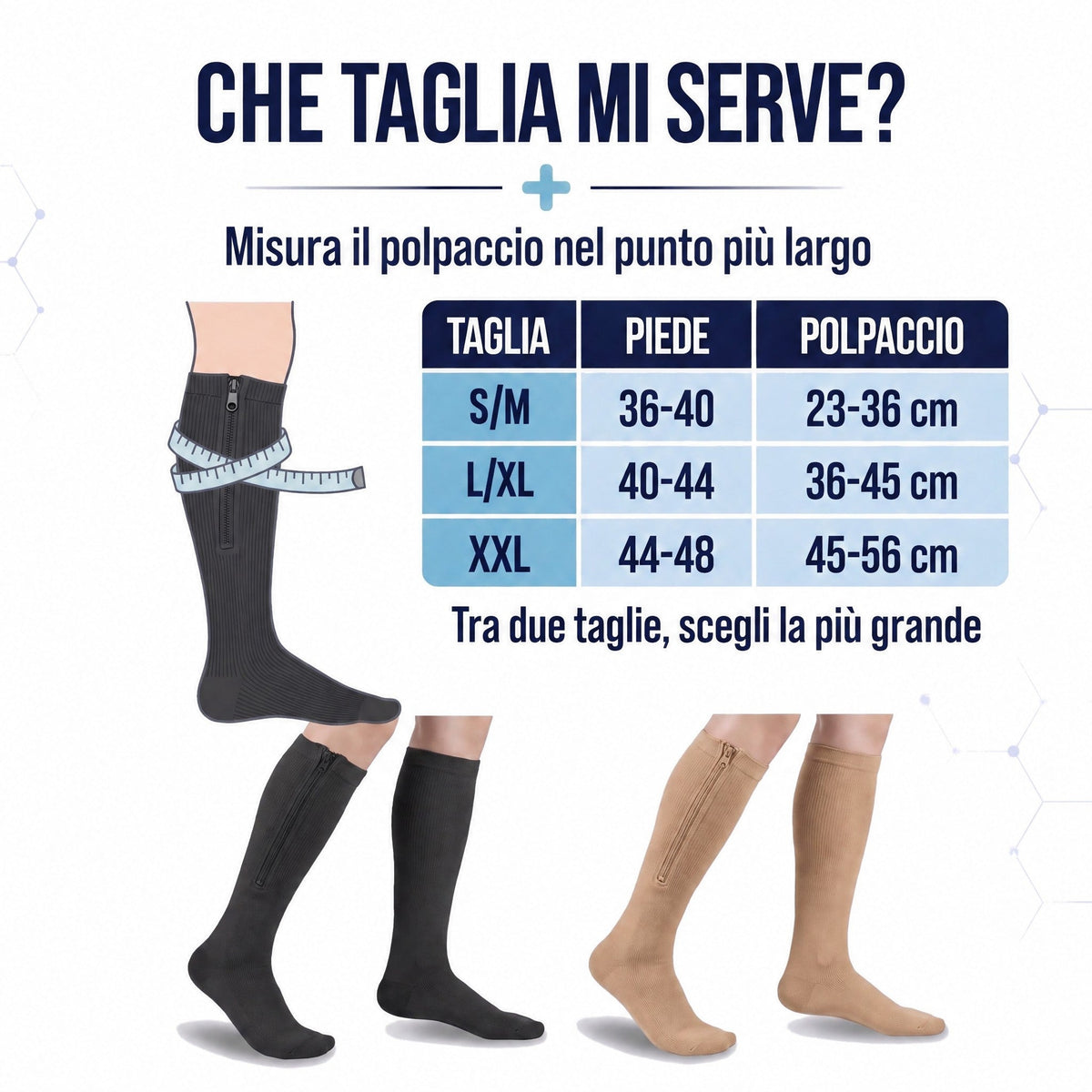Calze a Compressione con Zip Covexia™