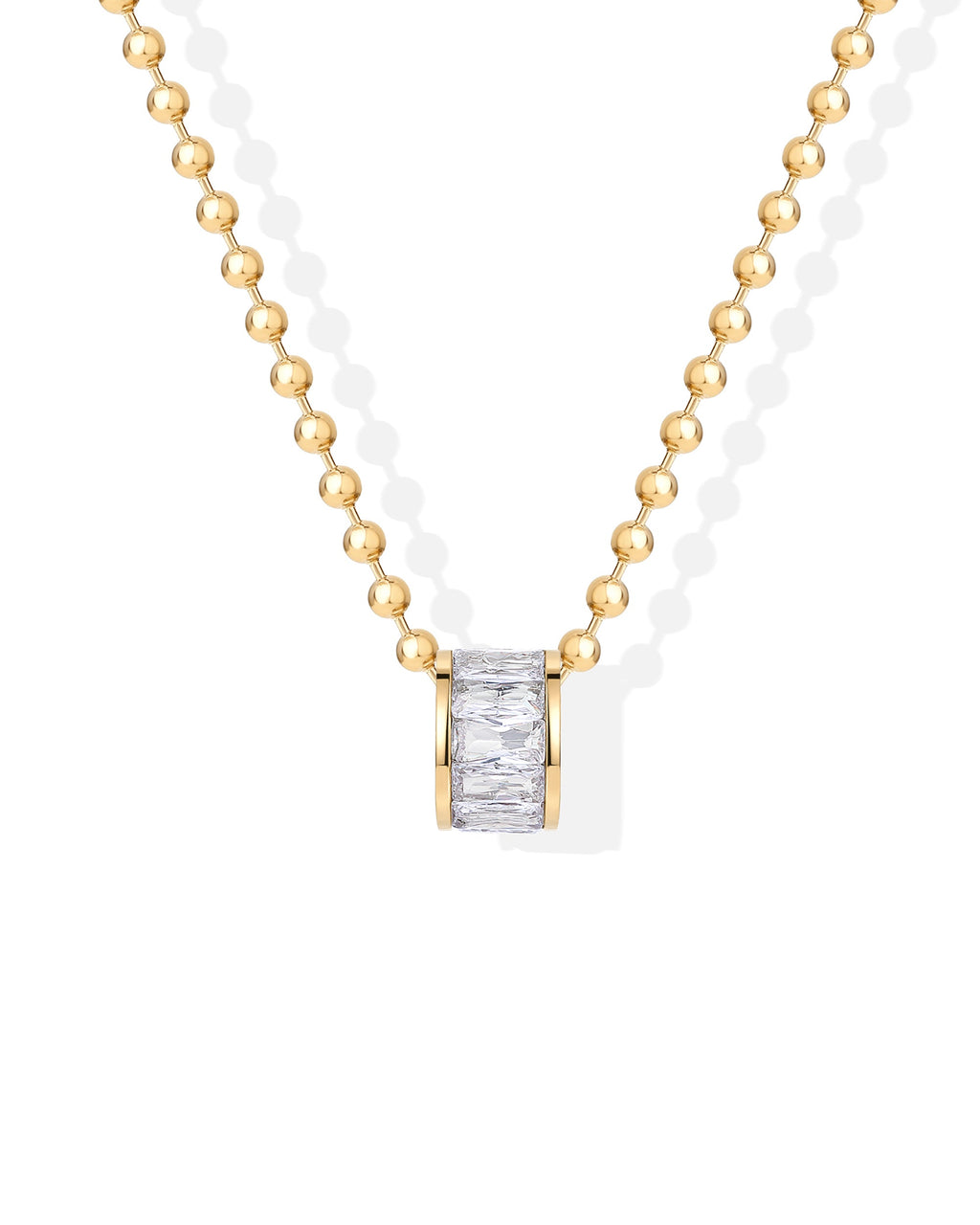 Waterproof Rondelle Pendant Necklace