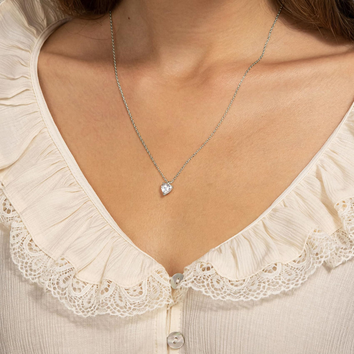 Heart Solitaire Pendant Necklace