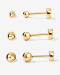 Flat Back Ball Stud Earring Pack