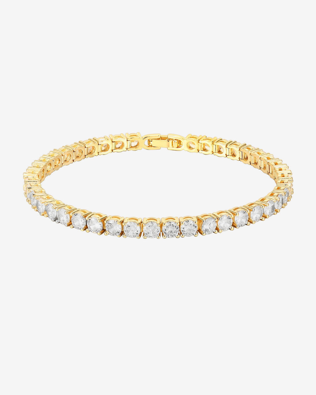 Sparkling 4mm Round Cut Cubic Zirconia Tennis Bracelet