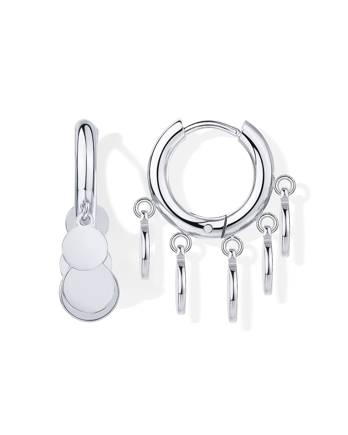 Waterproof Round Charm Dangle Earrings
