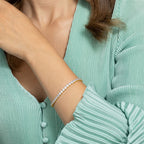 Sparkling 4mm Round Cut Cubic Zirconia Tennis Bracelet