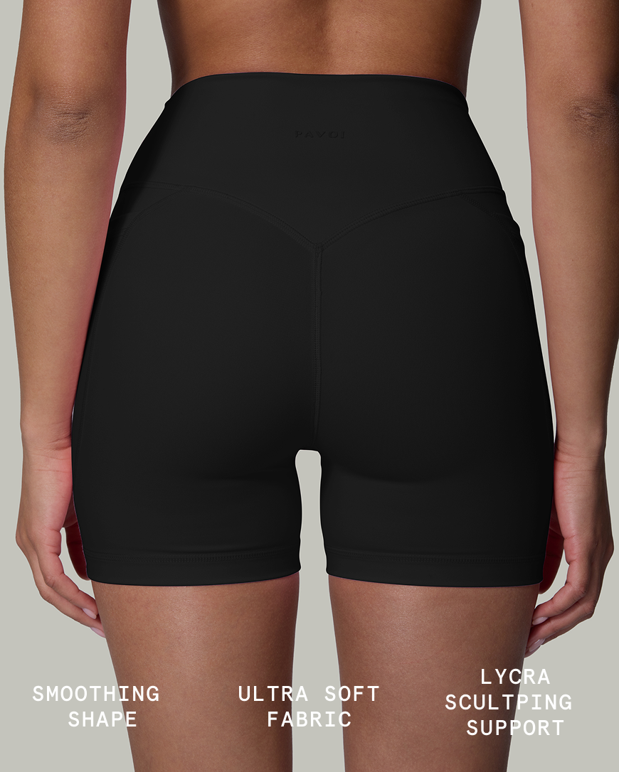 FlexFlow High-Rise 4" Shorts with Pockets