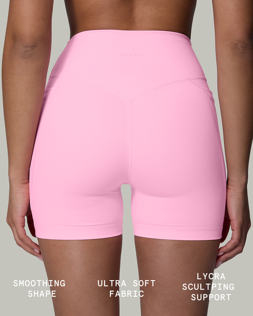 FlexFlow High-Rise 4" Shorts with Pockets