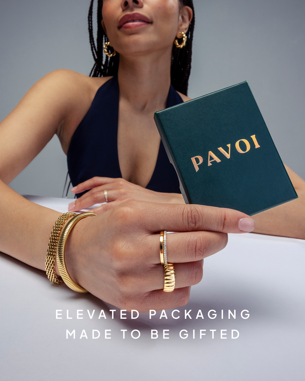 Waterproof Bold Textured Hoop Earrings
